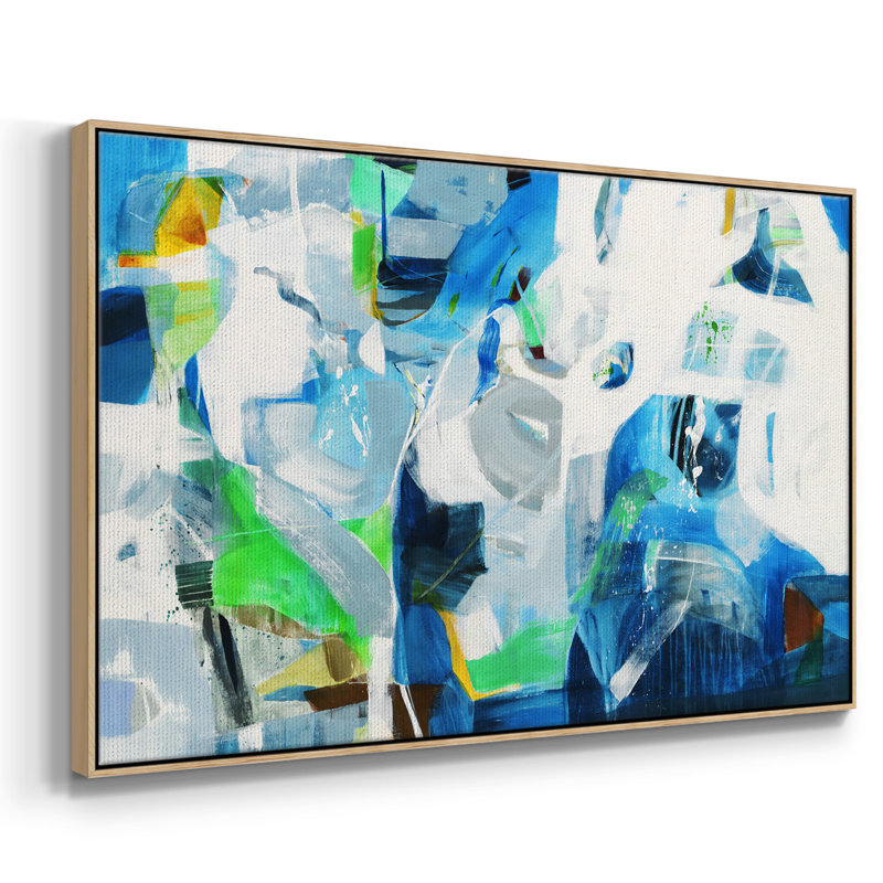 " Down The Rapids ", 17" H x 25" W x 2" D, Natural Floater Framed Canvas
