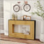 Console Modern Contrast moderne avec structure en bois stratifié et plateau noir
