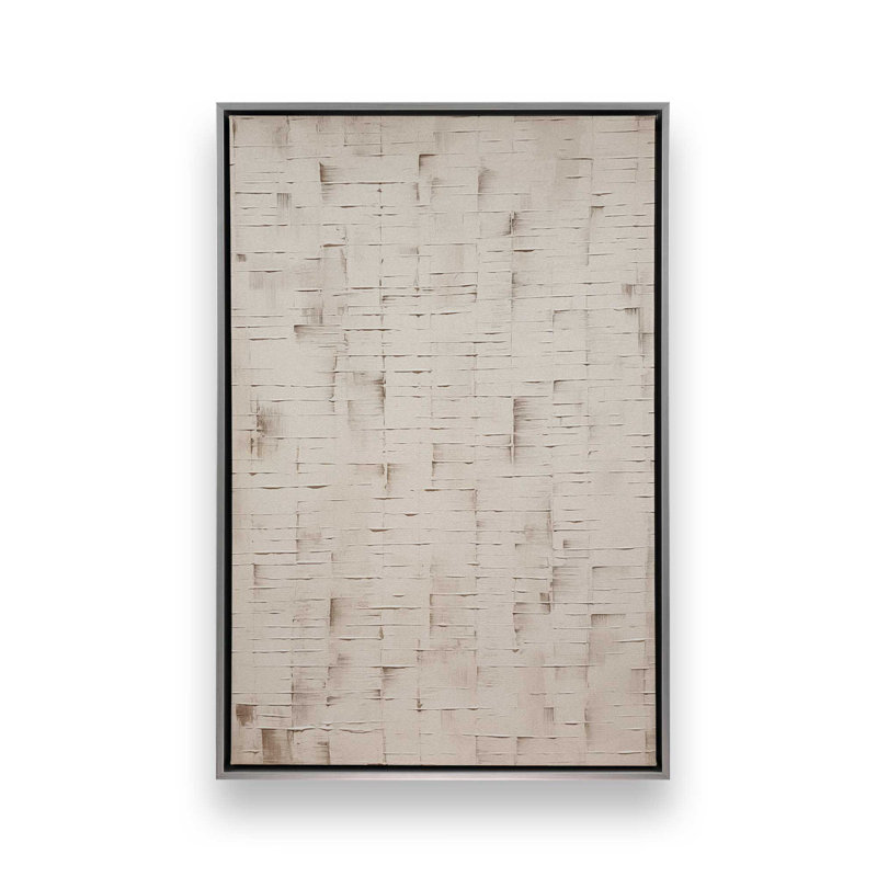 Impression sur toile texturée «Tranquility I», H 12,75 po x l 8,75 po x P 1,75 po, Cadre flottant en chrome poli