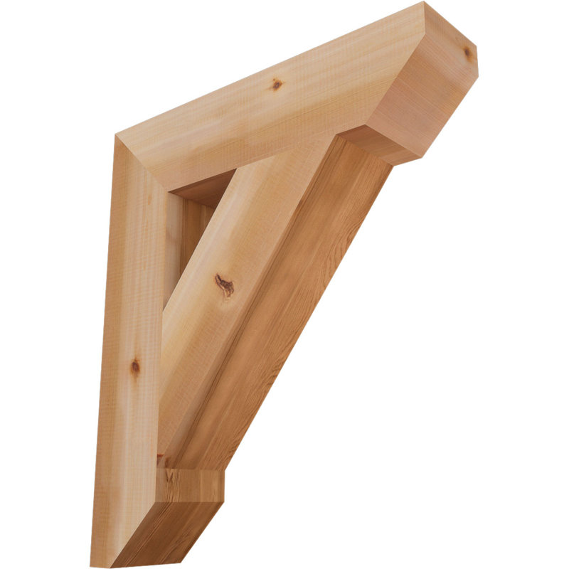 Support traditionnel en bois rustique à lattes, Cèdre rouge, H 30 po x l 5,5 po x P 26 po