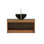Meuble-lavabo 36 po, armoire de rangement flottante en contreplaqué avec portes doubles