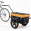 Remorque cargo pour vélo 40 kg (88 lb) 2 en 1, chariot robuste avec housse imperméable, roues de 40 cm (16 po), réflecteurs, cadre en acier au carbone, compatible avec les roues de vélo de 56 à 71 cm (22 à 28 po), pour le transport de marchandises