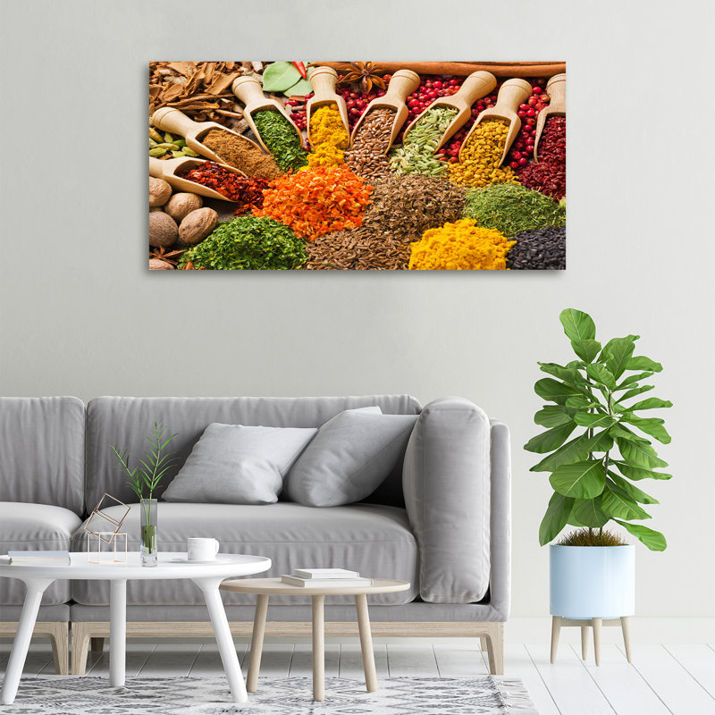 Colorful Spices - Print, Glass, 70cm H x 100cm W x 4cm D