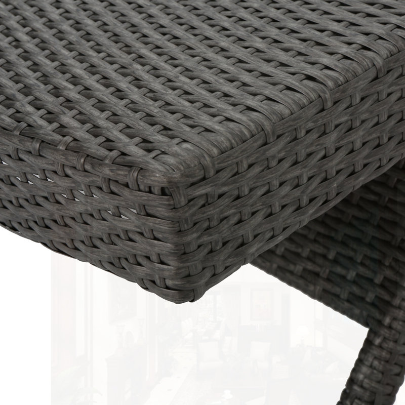 Fauteuil en osier PE, Gris, 1