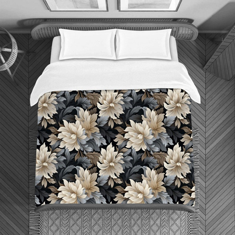 Floral Avlynn Bedding, Queen Duvet Cover