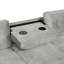 Canapé modulaire de 105 po avec repose-pieds avec rangement, canapé en L avec 2 coussins et porte-gobelets, canapé modulaire avec méridienne réversible
