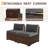 Armless Wicker Outdoor Patio Chair With Cushions Set-1270767533