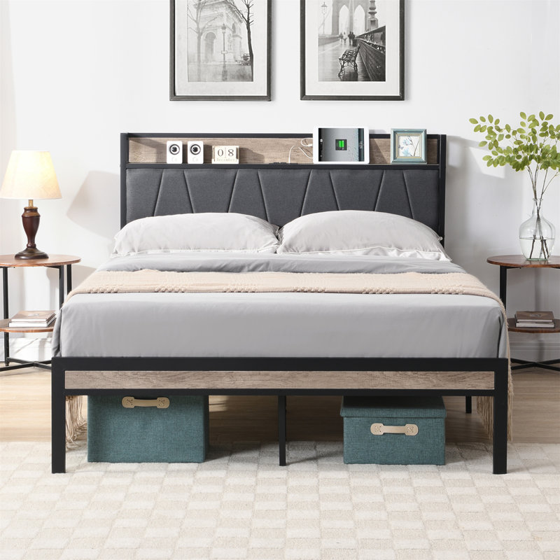 Metal Platform Bed Frame, Queen