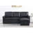 Lucca 84"W Vegan Leather Modern Reversible Sleeper Sectional Sofa With Storage Chaise