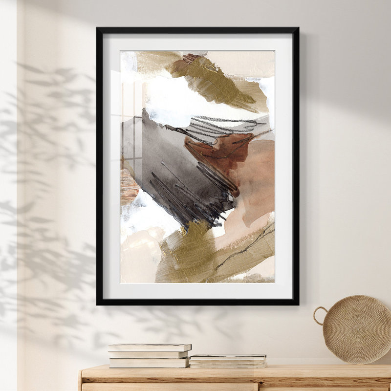 Or antique III - impression encadrée, H 25,5 po x l 17,5 po, Noir