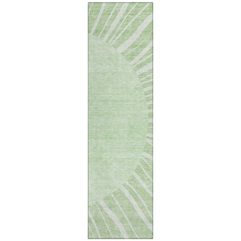 Washable Abstract Indoor / Outdoor Rug, Runner 2'3" x 7'6"