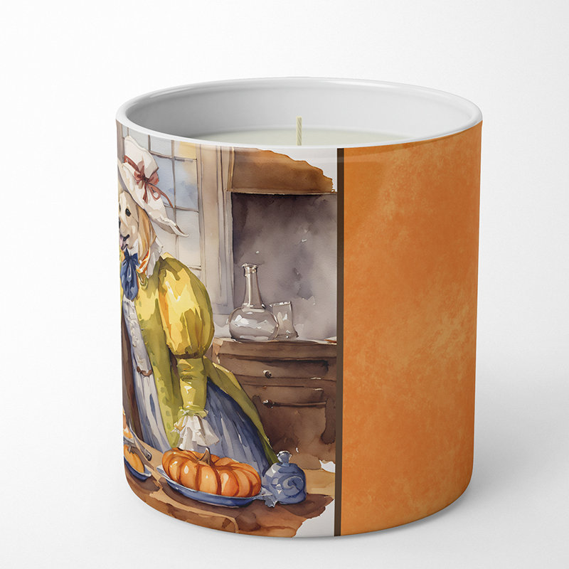 Bougie parfumée Pumpkin Pie avec support en céramique