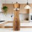 Ensemble de moulin à poivre et à sel rechargeable avec grosseur réglable, fabrication en bois d'acacia massif et noyau en acier inoxydable en céramique, moulins de 8 pouces