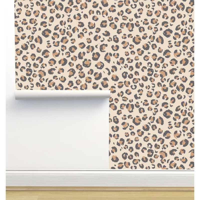 Rouleau de papier peint auto-adhésif texturé L 12 pi x l 2 po Erin Kendal Designs, Imprimé brun clair délavé