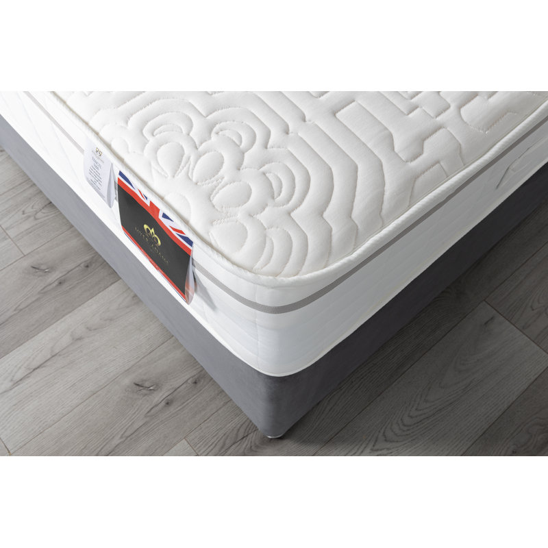 Aspelare Upholstered Bed with Mattress, Single (3'), No Storage, Mink Plush Velvet