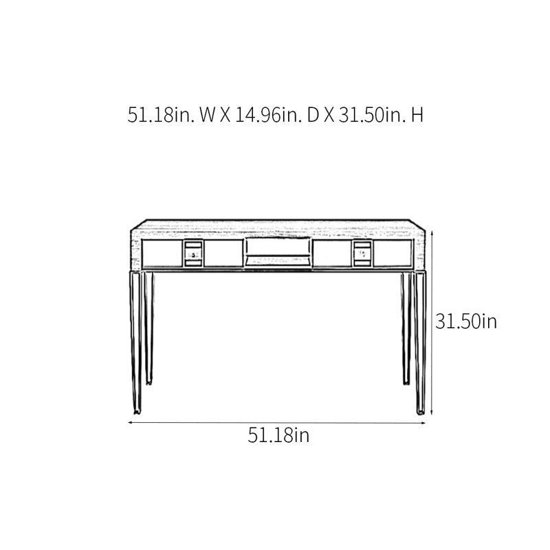 Console Retro Minimalist, H 31,5 po x l 59,06 po x P 14,96 po