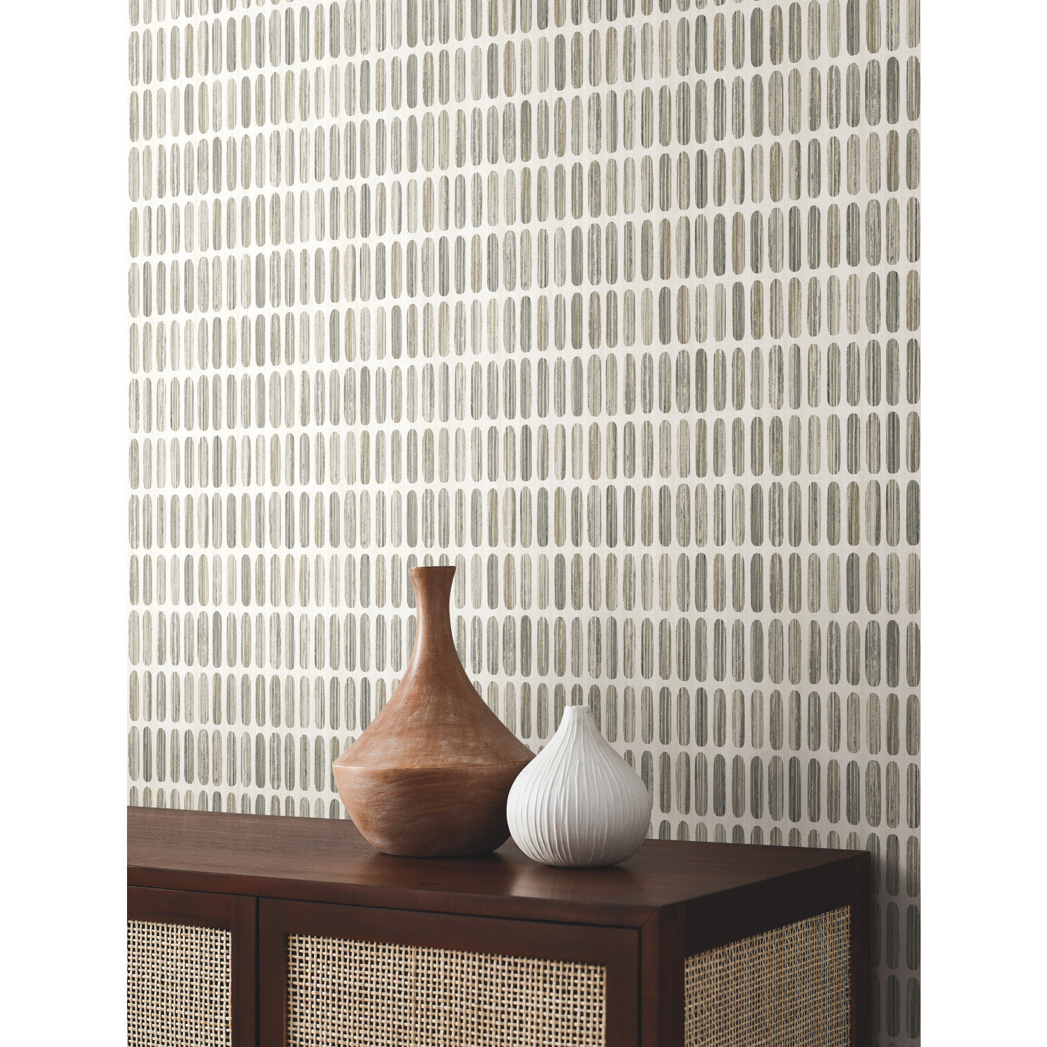 Bonn Abstract Wallpaper, Gray/Taupe