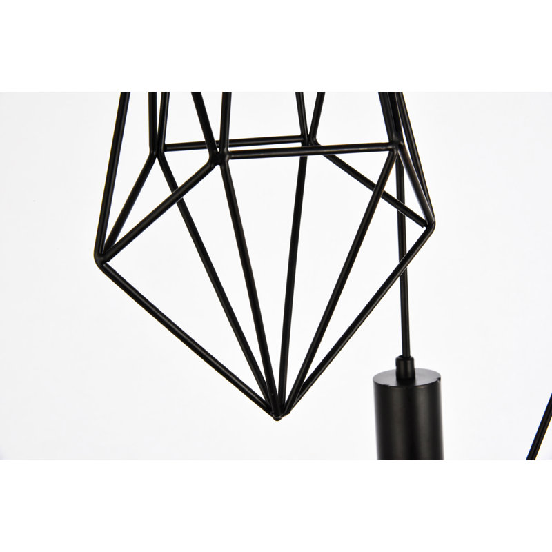 Luminaire suspendu en grappe géométrique 3 lumières Harmen