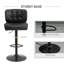 Ensemble de 2 tabourets de bar avec siège réglable, coussin rembourré épais et repose-pieds en métal-745315369