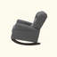 Chaise berçante en tissu