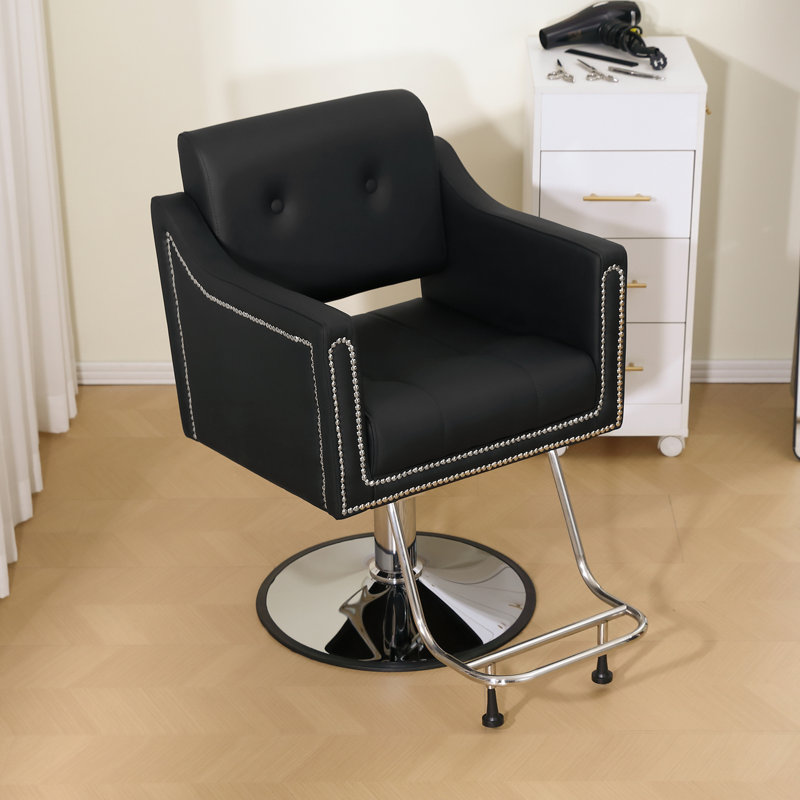 Fauteuil de barbier Nashira, Noir, noir, noir, noir