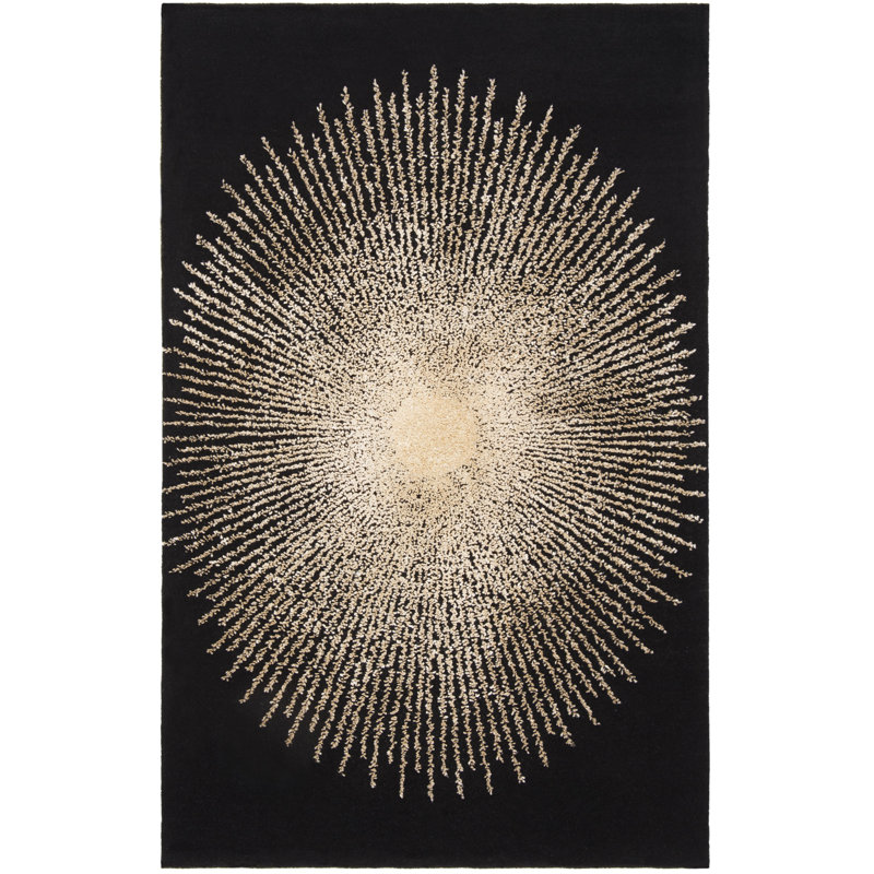 Olivarria Hand Tufted Wool, Viscose, And Cotton With Latex Abstract Rug, Rectangle 7'6" x 9'6"