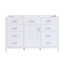 Meuble-lavabo de salle de bain de 118 cm (46,5 po) seulement, porte à fermeture amortie et 6 tiroirs, blanc