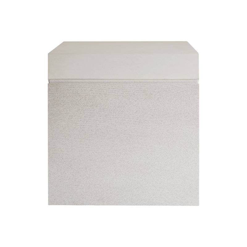 Ellison 22" Faux Stone and Wood End Table