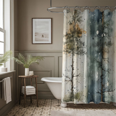 Rideau de douche Snow-Dust Trees - Premium