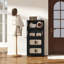 Armoire de rangement pliante en plastique 5 niveaux avec porte magnétique et roulettes-121063283
