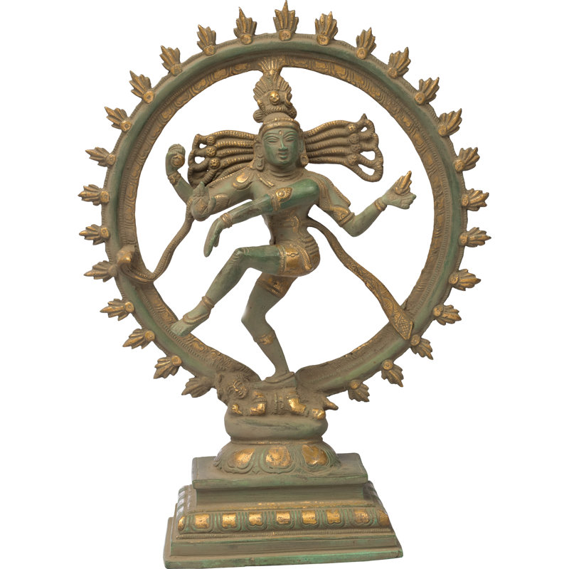 Figurine Nataraja of Divine Prowess, Vert/doré