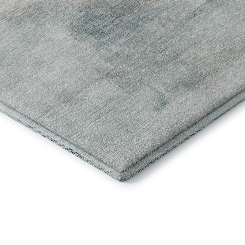 Premium Machine Washable Mayfield Abstract Rug, Sky, 2'3" x 7'6" Runner