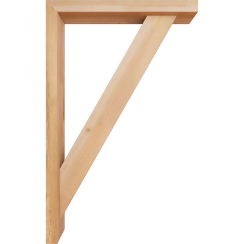 Support de bloc traditionnel avec entretoise décalée, 32 x 20, Cèdre rouge occidental de l 3 1/2 po (lisse)