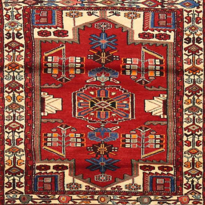 Tapis traditionnel rouge / brun Cerre
