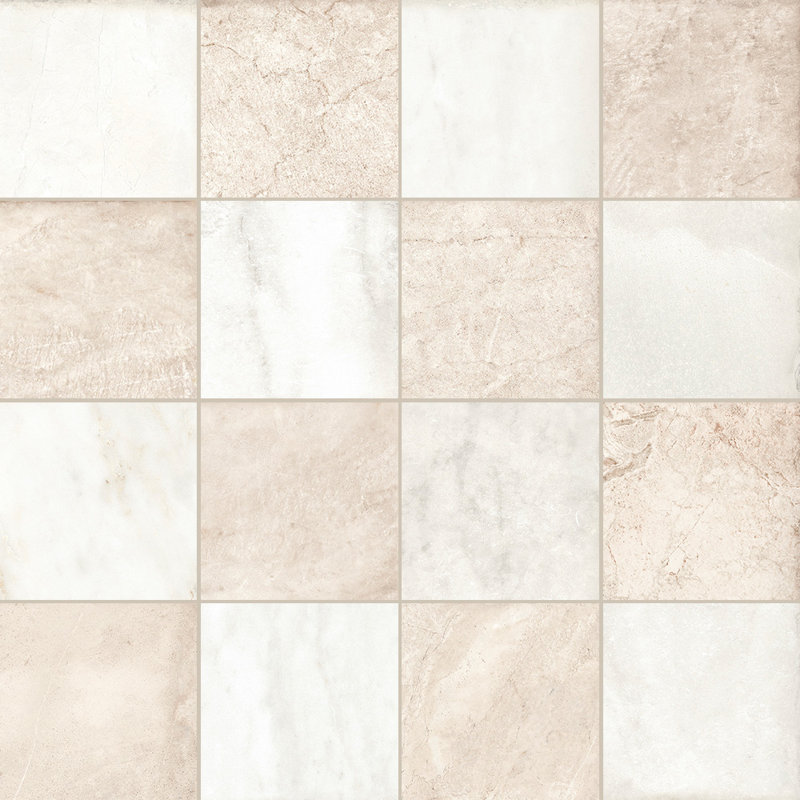 Florence 8x8 Porcelain Checkerboard Tile, Aurelia and Fulvia
