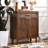 Ewyn Modern Organic Accent Cabinet with Leaf Carved Doors and Drawer