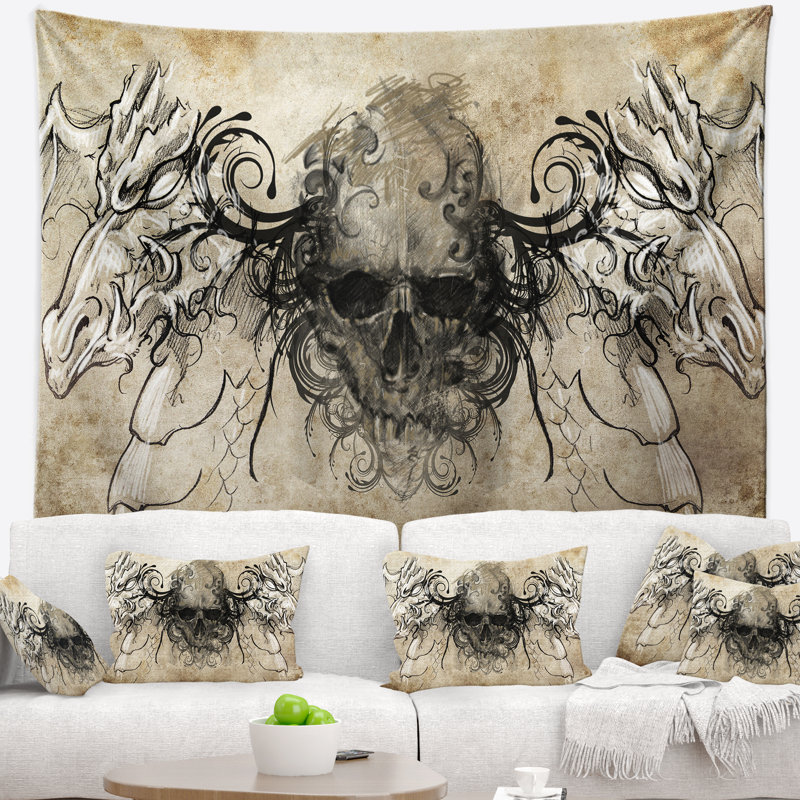 Abstract Polyester Tapestry, 50" H x 60" W