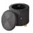 16"H Velvet Round  Storage Ottoman Footstool-751060843