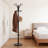Freestanding Rotating Coat Rack With Natural Marble Base, 16 Hooks And Detachable Umbrella Holder, Heavy Duty Entryway Organizer For Coats, Hats, And Bags