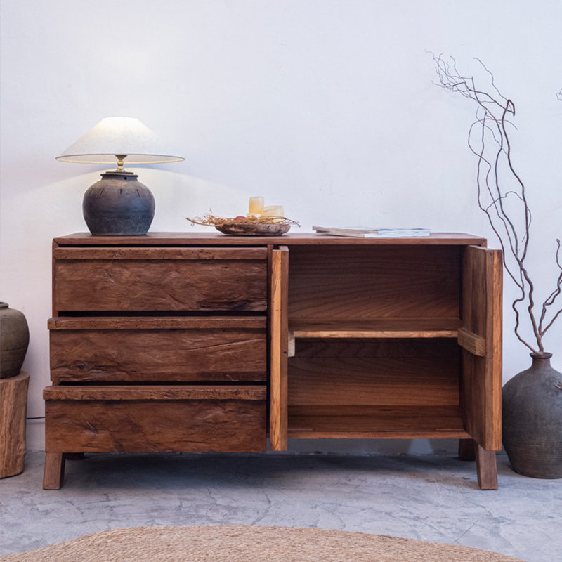 Zen-style wall-mounted sideboard