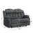 62.1" W Microfiber Upholstered Manual Reclining Loveseat with Metal Legs-1913334294
