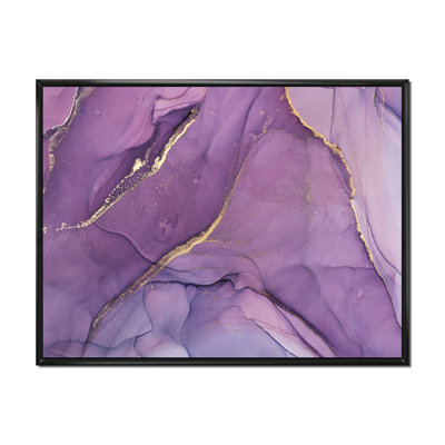 Purple Liquid Waves II - Painting on Canvas