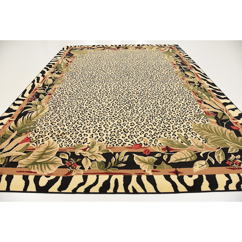 Testerman Animal Print Indoor Rug, Rectangle 3'3" x 5'3"