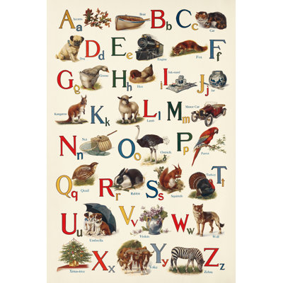 «Schoolhouse Alphabet» par Wild Apple Portfolio - impression sur toile tendue