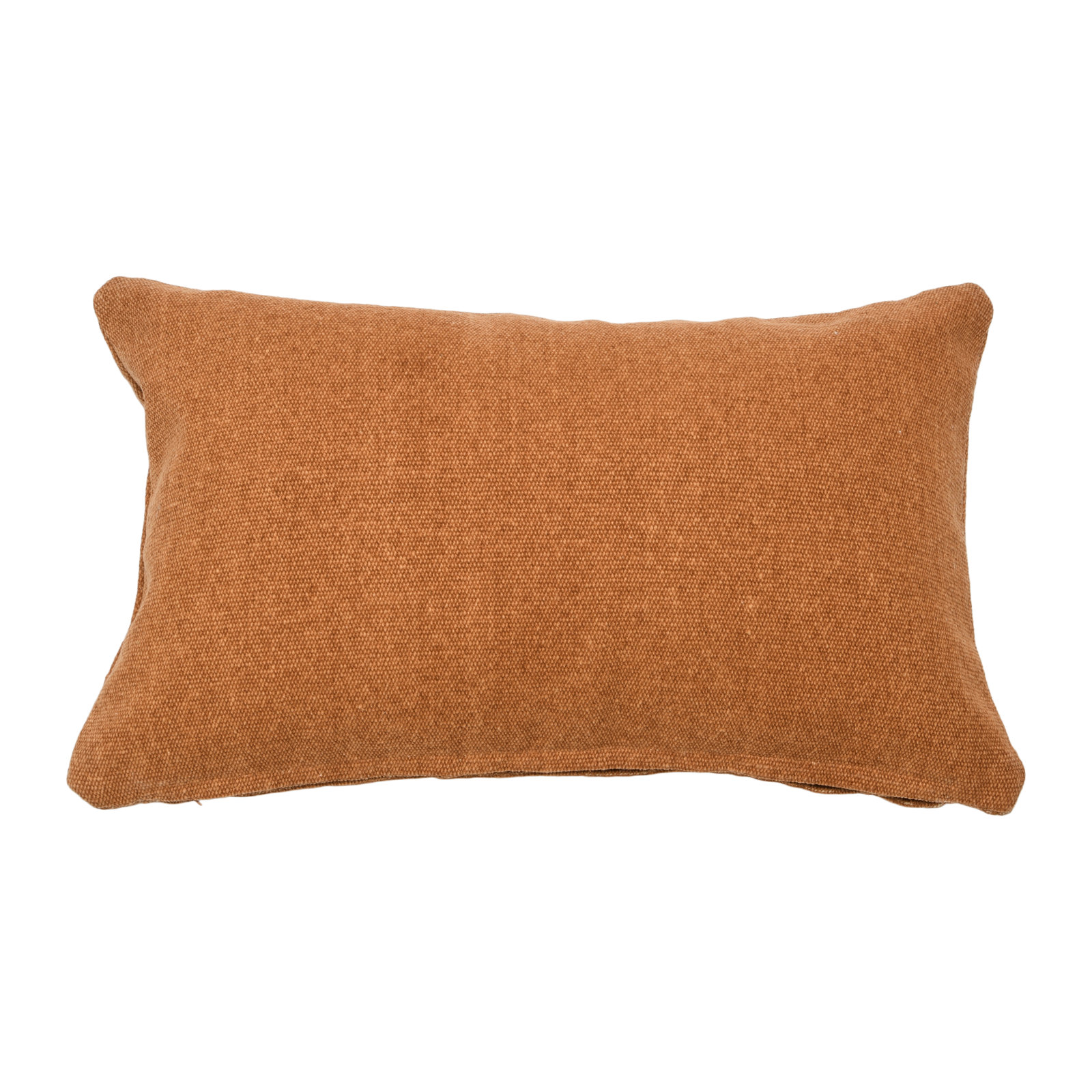 Almerton Cotton Lumbar Throw Pillow, Rust, Synthetic Down Alternative