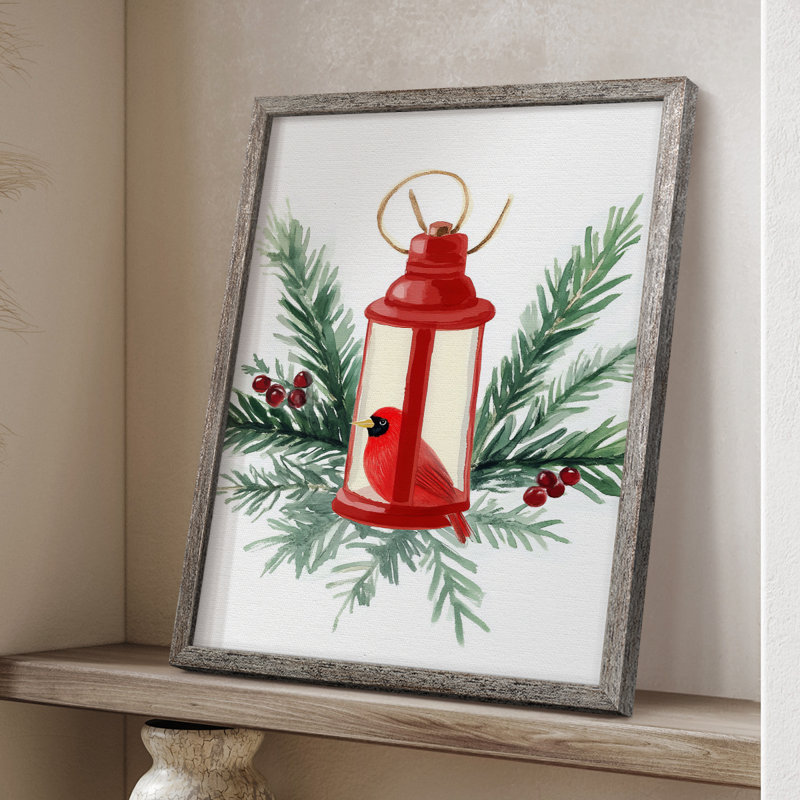 «Christmas Holiday», art encadré - bois massif XMA170629, H 11 po x l 9 po