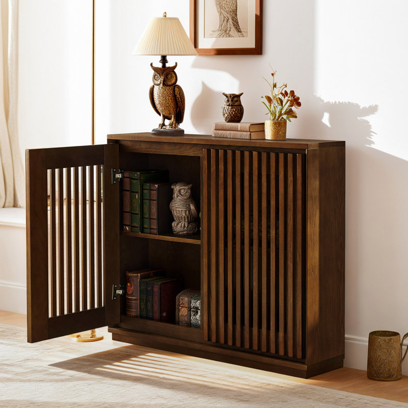 Buffet avec rangement Mid-Century, Noyer