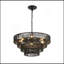 Luminaire suspendu réglable en corde de chanvre noir 6 lumières 6 lumières-1197424890-1182829504