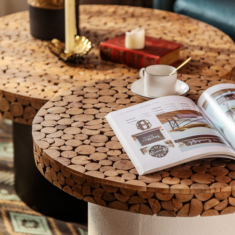 Table d'appoint ronde, table de bout en forme de champignon