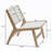 Rubberwood Outdoor Armless Lounge Chair